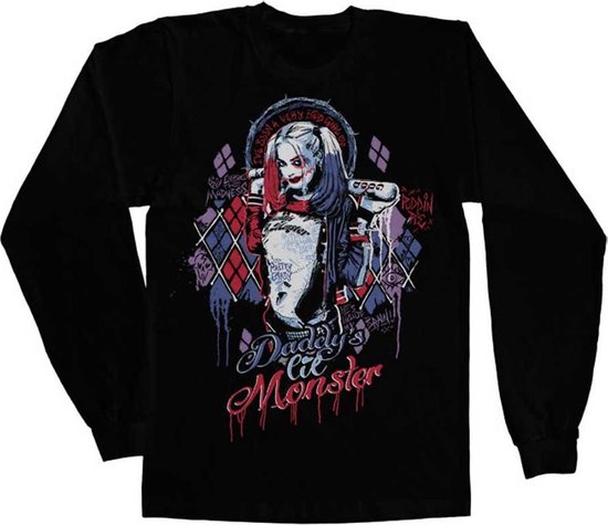 DC Comics Suicide Squad Longsleeve shirt -XL- Harley Quinn Zwart