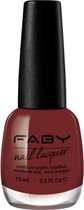 Faby Nagellak Kiss Me Faby Dames 15 Ml Vegan Donkerrood