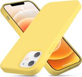 Silicone case geschikt voor Apple iPhone 12 / 12 Pro  - 6.1 inch - geel