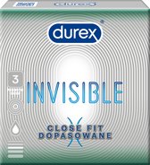 Durex - Invisible Close Fit Condoms Matched 3Pcs