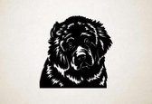 Wanddecoratie - Hond - Newfoundlander 3 - S - 45x45cm - Zwart - muurdecoratie - Line Art