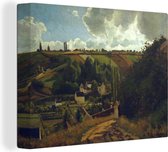Canvas Schilderij Jallais Hill Pontoise - Camille Pissarro - 40x30 cm - Wanddecoratie