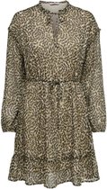 Only Dames ONLMARGUERITE L/S DRESS WVN Groen - Maat S