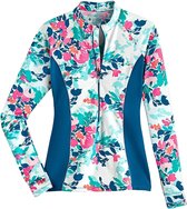 Coolibar - UV Zwemshirt voor dames - Escalante Zip - Multicolor - maat XXL