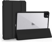 iPad Pro 12.9 2020 hoes - Schokbestendige Tri-Fold Case met TPU frame - Alpha Smart Folio Case - Zwart