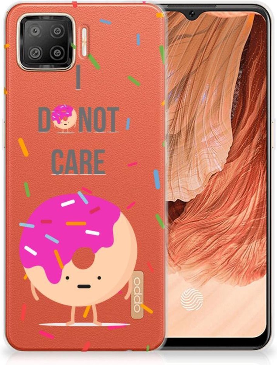 OPPO A73 4G Siliconen Case Donut Roze