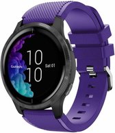 Siliconen Smartwatch bandje - Geschikt voor  Garmin Venu siliconen bandje - paars - Horlogeband / Polsband / Armband