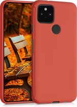 kwmobile telefoonhoesje voor Google Pixel 5 - Hoesje voor smartphone - Back cover in tomaatrood