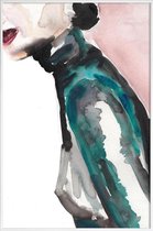 JUNIQE - Poster met kunststof lijst Forever Electric -13x18 /Groen &