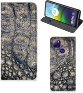Telefoonhoesje bedrukken Motorola Moto G9 Power Stand Case Krokodillenprint