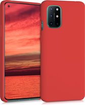 kwmobile telefoonhoesje voor OnePlus 8T - Hoesje met siliconen coating - Smartphone case in rood