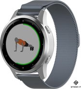 Smartwatch bandje 18mm - Milanees bandje geschikt voor Garmin Vivoactive 4s / Garmin Venu 2s / Garmin Vivomove 3s - grijs