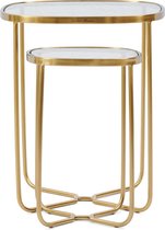 Upper East Side End Table Gold S/2