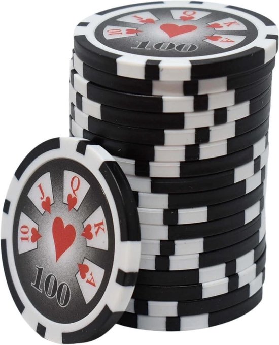 Afbeelding van het spel Royal Flush ABS Chips 100 zwart (25 stuks)