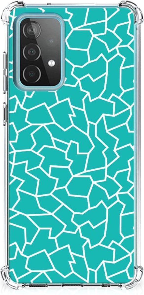 Samsung Galaxy A52 4G/5G Back Cover Cracks Blue