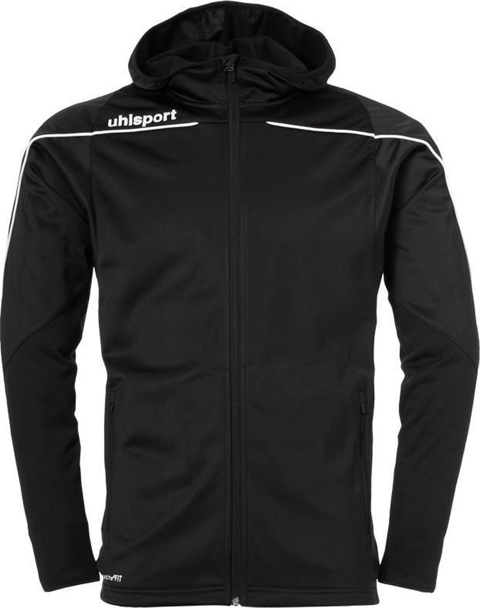 Uhlsport Stream 22 Trainingsjas Met Capuchon Kind Zwart-Wit Maat 152