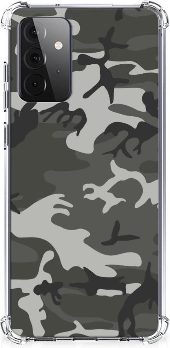 Samsung Galaxy A72 4G/5G Doorzichtige Silicone Hoesje Army Light