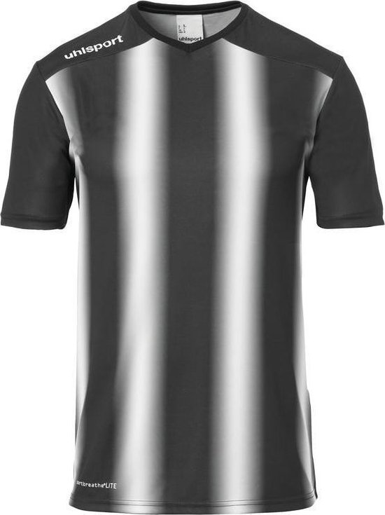 Uhlsport Stripe 2.0 Shirt Korte Mouw Heren - Zwart / Wit | Maat: 3XL