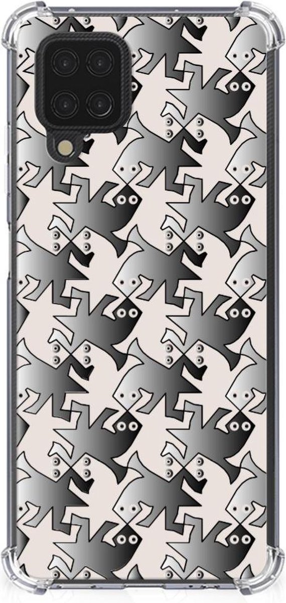 Back Cover voor Samsung Galaxy A12 Case Anti-shock Salamander Grey