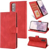 Voor Samsung Galaxy S20 Fantasy Klassiek Huid-aanvoelend Kalfsleer Textuur Magnetische gesp Horizontale Flip PU lederen tas met houder & kaartsleuf & portemonnee (rood)