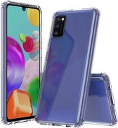 Voor Galaxy A41 schokbestendig, krasbestendig TPU + acryl beschermhoes (transparant)