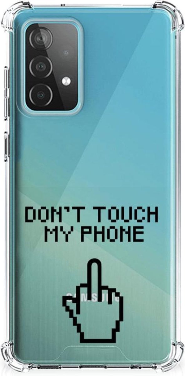 Samsung Galaxy A52 4G/5G Anti Shock Case Finger Don't Touch My Phone