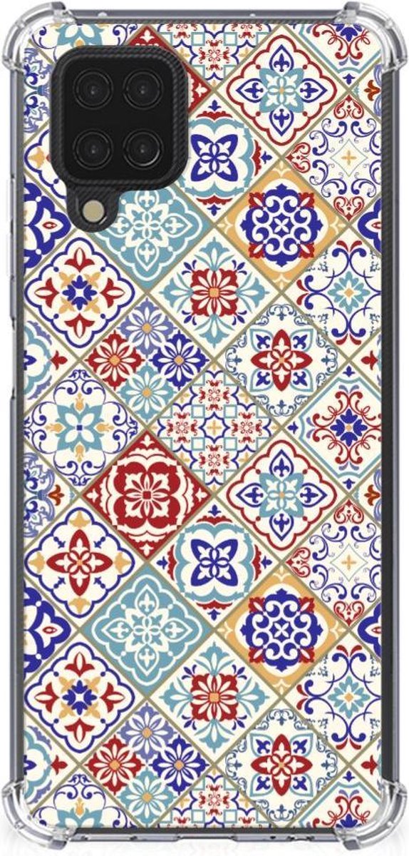 Samsung Galaxy A12 Anti-Shock Hoesje Tiles Color