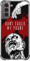 Telefoon Hoesje Samsung Galaxy S21 Backcover Soft Siliconen Hoesje met transparante rand Zombie Blood