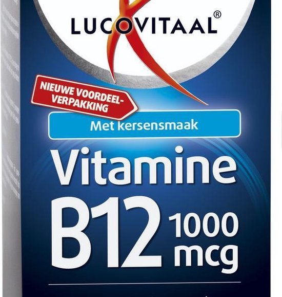 Lucovitaal Vitamine B12 1000 micogram Voedingssupplement - 60 kauwtabletten - Kersensmaak