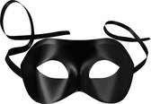 dressforfun - Venetiaans masker eenkleurig zwart - verkleedkleding kostuum halloween verkleden feestkleding carnavalskleding carnaval feestkledij partykleding - 303536
