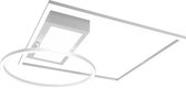 LED Plafondlamp - Plafondverlichting - Trion Dowino - 33W - Aanpasbare Kleur - Vierkant - Mat Wit - Aluminium - BES LED