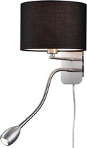 OSRAM - LED Wandlamp - Trinon Hotia - E14 Fitting - 3W - Warm Wit 3000K - Rond - Mat Zwart - Aluminium
