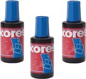 5x Flesjes inkt navulling voor stempelkussens blauw 27 ml