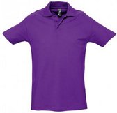 SOLS Heren Lente II Korte Mouw Zwaarlijvig Poloshirt (Donkerpaars)