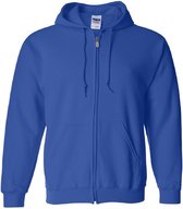 Gildan Zware Blend Unisex Adult Full Zip Hooded Sweatshirt Top (Koninklijk)