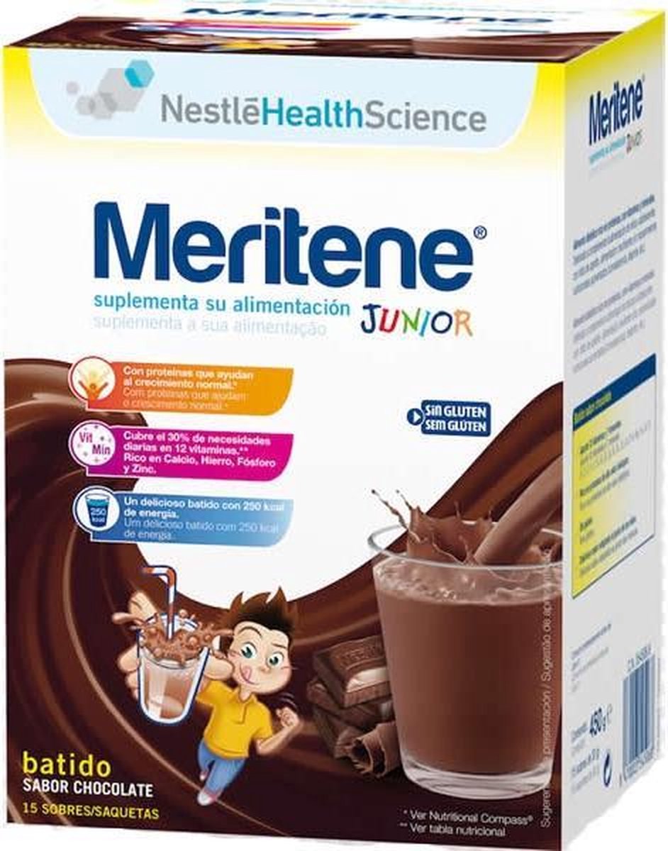 Meritene Junior Batidos Sabor Chocolate 15 Sobres