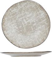 Tattersall Klein Dinerbord - Bijgerecht Bord - Ontbijtbord - Beige - Ø 21cm