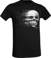 D.five T-shirt Chest Skull Heren Katoen Zwart/wit Maat Xl