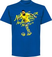 Neymar Brazilië Script T-Shirt - Blauw - 3XL