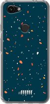 6F hoesje - geschikt voor Google Pixel 3a -  Transparant TPU Case - Terrazzo N°9 #ffffff