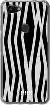 6F hoesje - geschikt voor Google Pixel 3a -  Transparant TPU Case - Zebra Print #ffffff