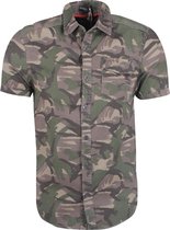 MZ72 - Heren Korte Mouw Overhemd - Carlito - Camouflage - Army