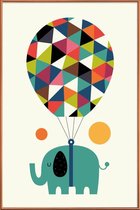JUNIQE - Poster met kunststof lijst Fly High and Dream Big -13x18