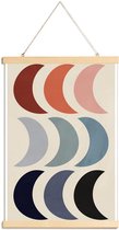 JUNIQE - Posterhanger Crescents -60x90 /Kleurrijk