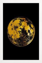 JUNIQE - Poster met houten lijst Lunar gouden -40x60 /Goud & Zwart