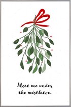 JUNIQE - Poster met kunststof lijst Mistletoe -30x45 /Groen & Rood