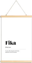 JUNIQE - Posterhanger Fika -20x30 /Wit & Zwart