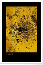 JUNIQE - Poster London gouden -13x18 /Goud & Zwart