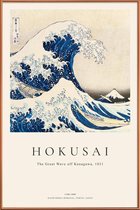 JUNIQE - Poster met kunststof lijst Hokusai - The Great Wave off