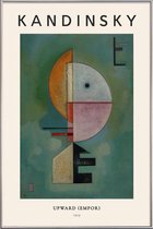 JUNIQE - Poster in kunststof lijst Kandinsky - Upward -40x60 /Groen &